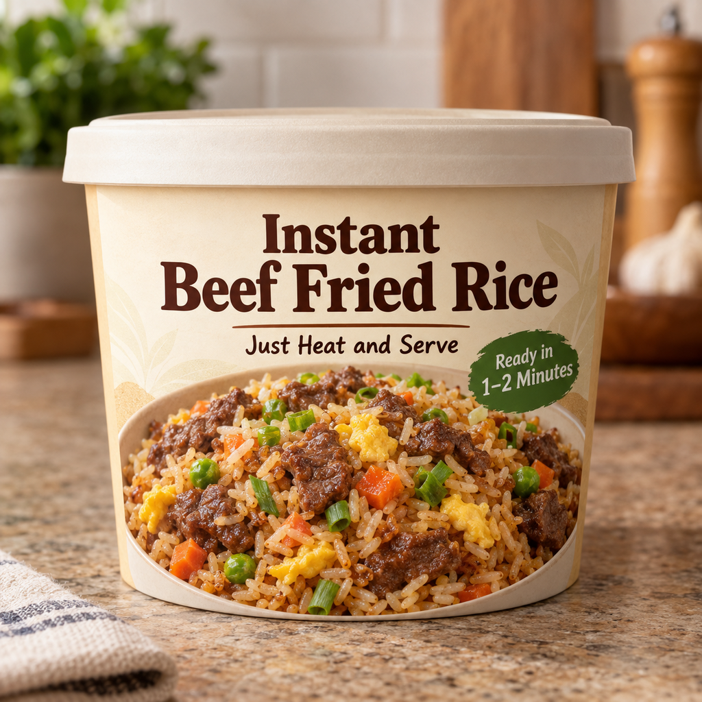 Instant Beef Fried Rice (Just Heat and Serve)